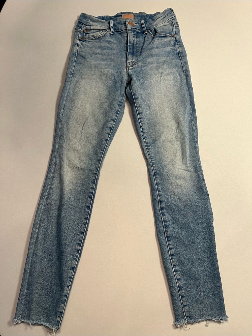 MOTHER High Waisted Looker Ankle Fray Jeans Au Revoir - Picture 3 of 8